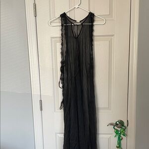 Vintage Elegant Black sheer/Lace Neglige